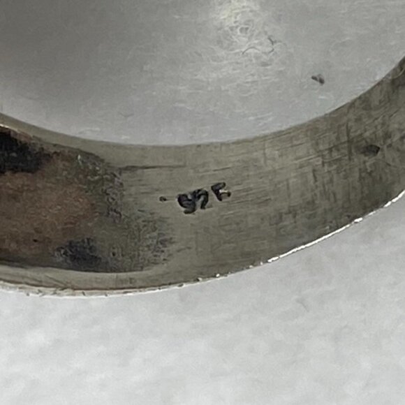 Sterling Silver 925 11mm Scrollwork Pierced Metal Work Wide Band Ring Sz 7 4g - Picture 9 of 16